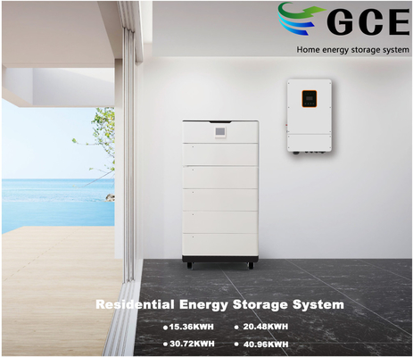 Solución ESS Residencial Sistema de almacenamiento de energía para el hogar 40.96KWH Sistema de baterías LiFePO4 apilables con 16S51.2V de litio