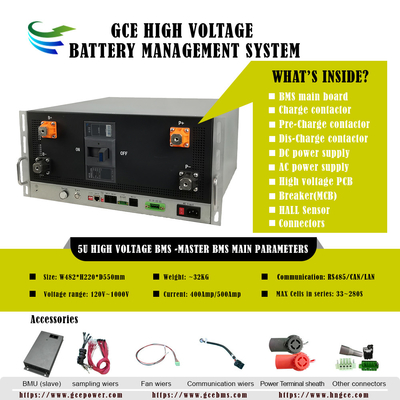160S512V 400A Alta tensión BMS Sistema de gestión de baterías de litio BMS BMS para BESS UPS Solar LiFePo4 Batería de litio ESS