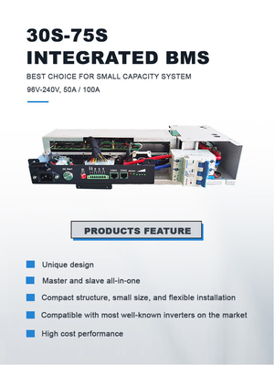 GCE 64S 204.8V 100A BMS integrado para el hogar Solución de energía solar LFP Batería Sistema de almacenamiento UPS Batería de iones de litio