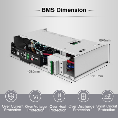 GCE 60S 192V 50A BMS integrado con batería de litio protectora BMS con relé para ups y sistema de almacenamiento de energía solar