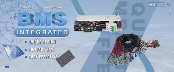 Sistema de gestión de la batería GCE 34S 108.8V 50A con sensores de temperatura y protección contra sobrecarga para baterías de litio
