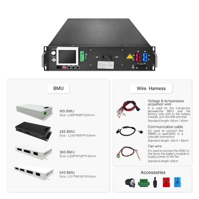 GCE 512V 160S 100A BMS de litio Monitoreo en tiempo real Vida útil de la batería extendida