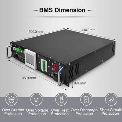 RS485 Sistema de gestión de baterías de litio Bms 90S 288V 50A con 12S 15S 16S 24S BMU