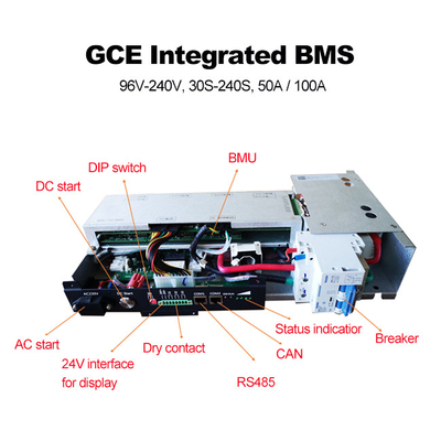 75S UPS BMS integrado, 240V 50A BMS maestro esclavo con relé